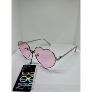 Y2K Pink Heart Sunglasses Retro Aesthetic UV Protection